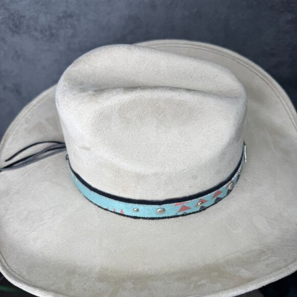 Western Cowboy BULLHIDE FUR Hat BY MonteCarlo HAT COMPANY SMALL SIZE UNISEX - Picture 11 of 14